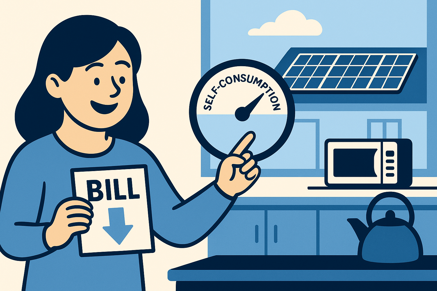 Self-Consumer solar pattern - using most solar production at home